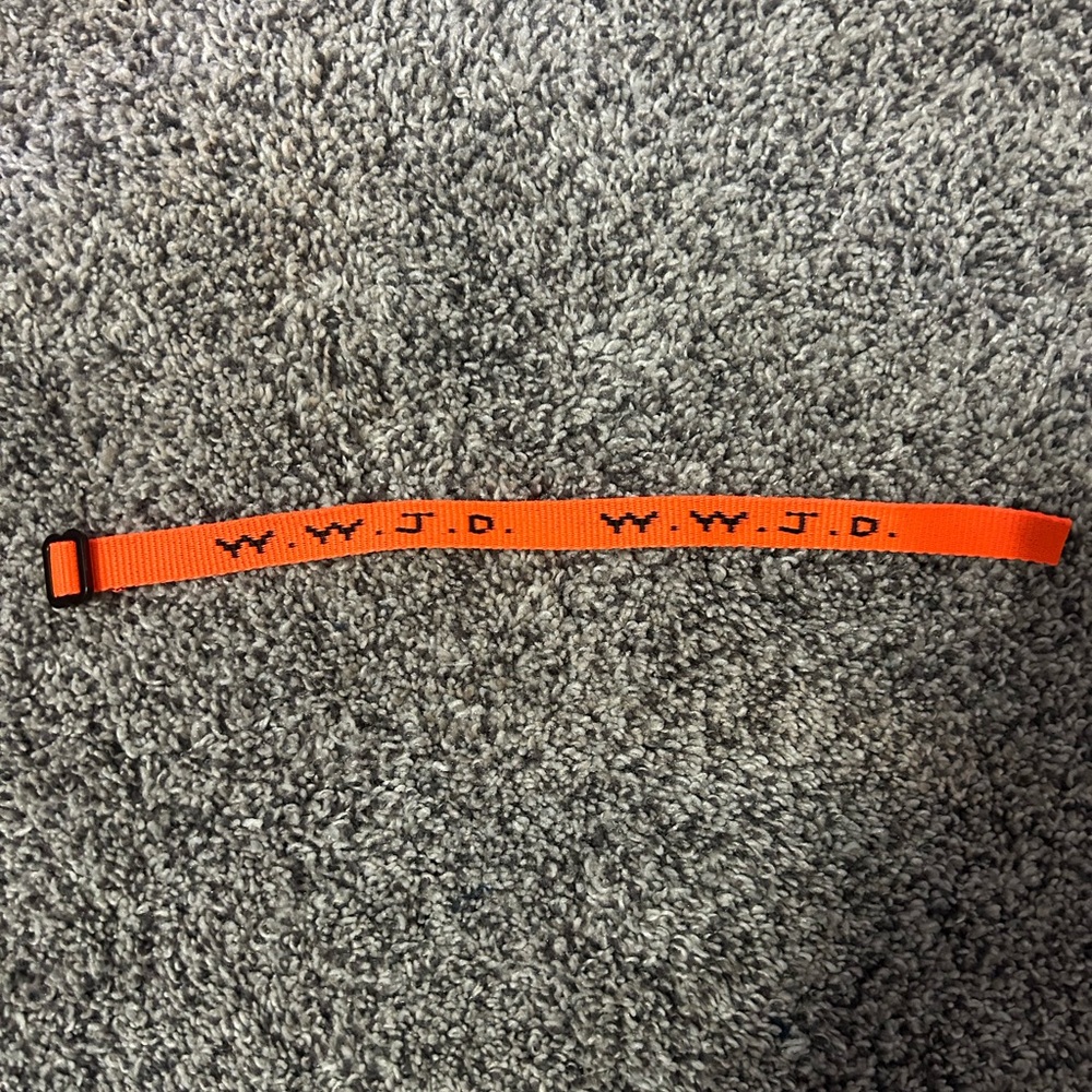Orange W.W.J.D. Bracelet